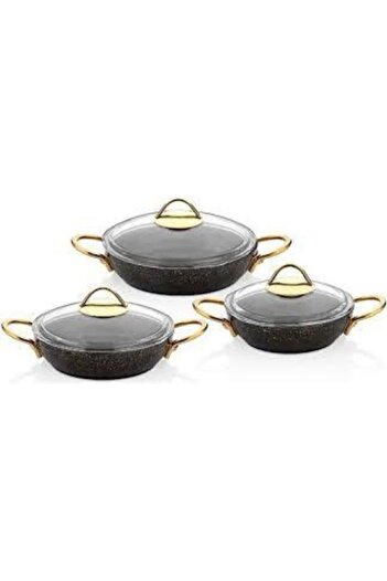 Özkent 6-Piece Granite and Aluminum Casting Set - Black-64
