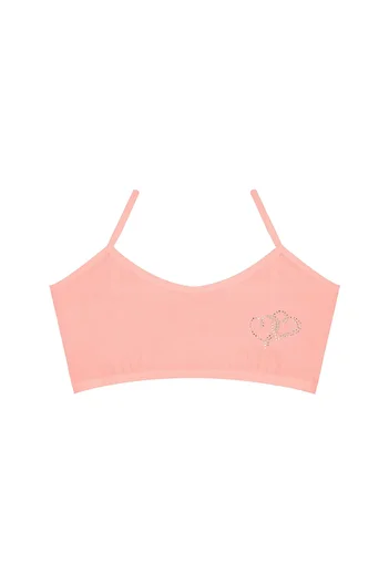 Öts 6-Piece Colorful Stone Printed Cotton Lycra Half Tank Bra for Girls