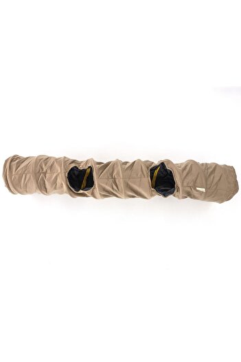 Dilekita Foldable Tall Velvet Cat Tunnel (Milk Brown)
