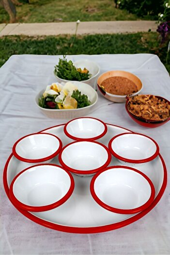 İnci Emaye 7 Piece Small Enamel Breakfast Set