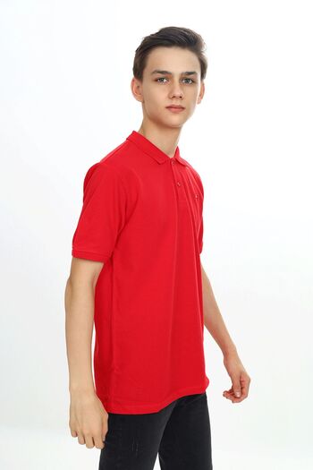 HayKids Boy's Lacost(High Quality Pique Woven) Dotted Lapel Tshirt