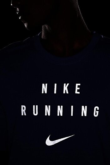 Nike Running Dri-fit Run Division Reflect Ανακλαστική Μωβ T-shirt