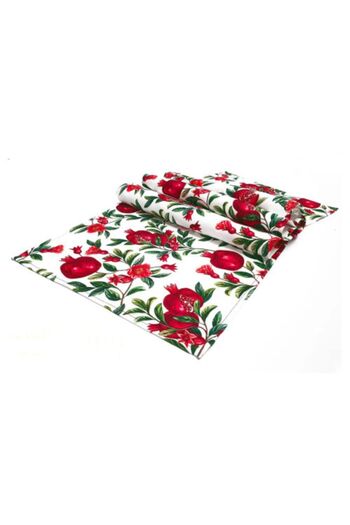 Dekorinyo Pomegranate Patterned Decorative Runner Tablecloth American&Service