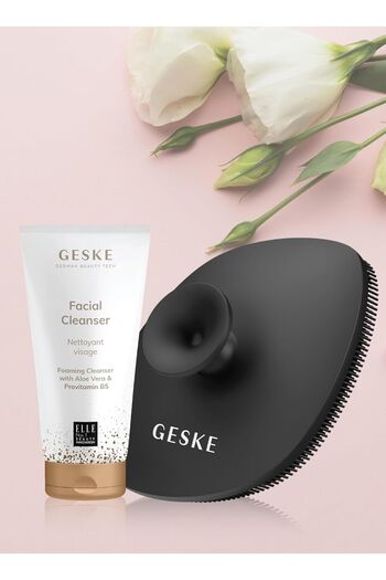 Geske Foaming Cleanser with Aloe Vera & B5 + 5-in-1 Sonic Brush Skincare Set for Radiant Skin Grey