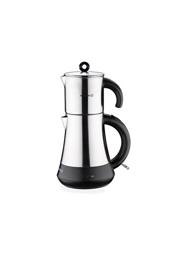 KORKMAZ Hasbahçe Electric Tea Kettle Satin-Black