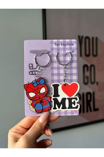 odaburada I Love Me - Set of 2 Gift Cute Keychains