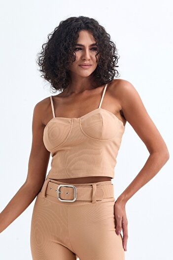 Sense Ottman Camel Bustier - Gloplu Bust35268