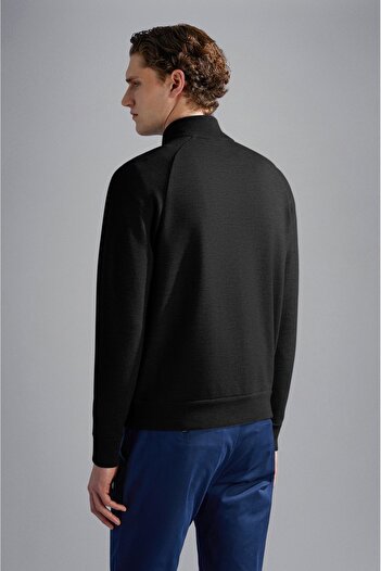 PAUL&SHARK MEN'S ZIPPED PULLOVER C.WWOOL