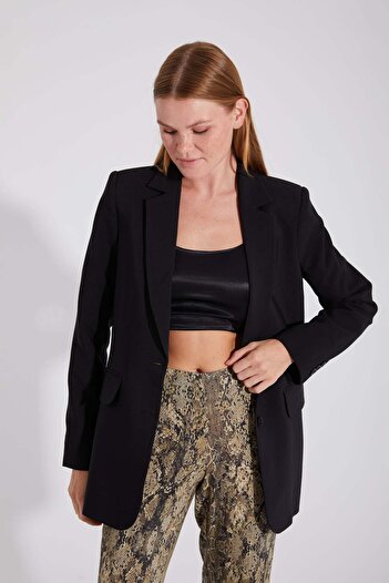 ONE8 Çift Düğmeli Yırtmaçlı Astarlı Blazer Ceket
