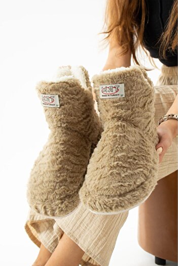 Oksit Soft Podufuk Plush - Non-Slip Sole Women's Slippers Home Boots