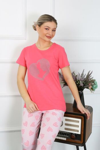 Akbeniz Women's Short Sleeve Combed Cotton Pajamas Set 4211
