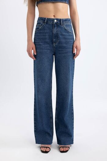 DeFacto High Waist Afra X 90S Wide Leg Jean Pants C5863Ax24Sp