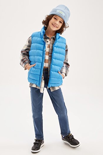 DeFacto Boy's Water Repellent Stand Collar Inflatable Vest Z2858a623sp