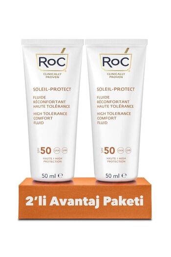 Roc Kırışık Karşıtı Rahatlatıcı Likit Güneş Kremi Spf50 50 ml 2'li