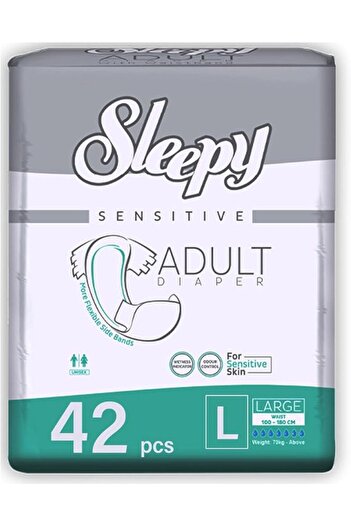 Sleepy Hypoallergenic Large Adult Diapers|42 pcs|Unisex|Odour Control|100-150cm|Adjustable