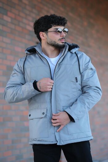 Stilkombin Pldp 2960 - Waterproof Furry Bag Pocket Coat