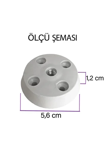GLASWEN 8 bucăți picioare plate pentru mobilier alb, masă, suport pentru picioare pentru masă de cafea, plastic