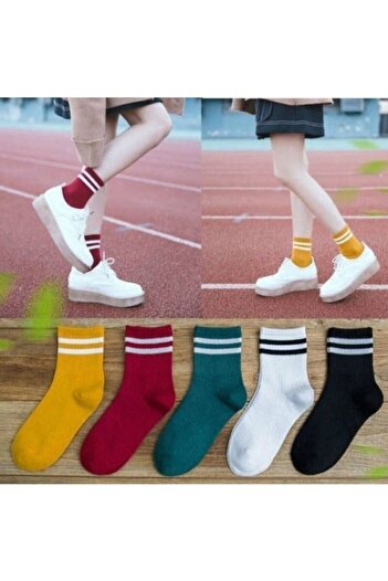 BGK Unisex Circled College Pattern Socks Pack of 6