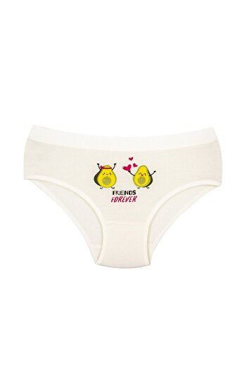Öts Avocado Printed Girl's Panties and Bustier Set