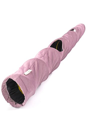 Dilekita Foldable Tall Velvet Cat Tunnel (Lila)