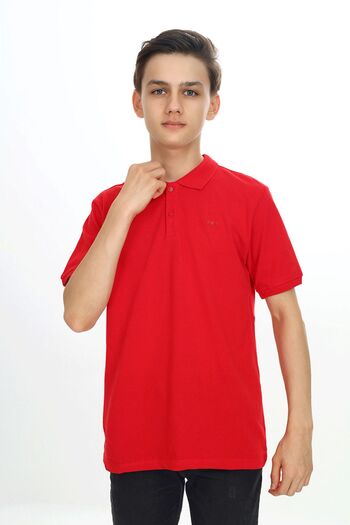 HayKids Boy's Lacost(High Quality Pique Woven) Dotted Lapel Tshirt