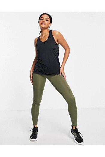 Nike One Performance Training Dri-fit Leggings Khaki Green Leggings with Inner Pocket