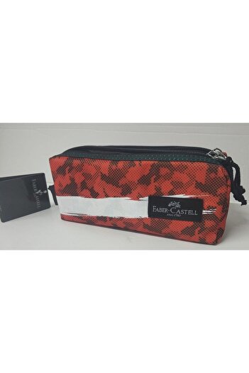 Faber Castell Faber-castell Double Eyed Pencil Bag Basic Red-black