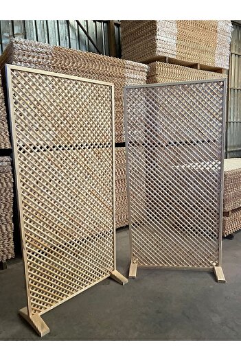 Genel Markalar Çerçeveli Ahşap Paravan 100x200, Ayaklı, Klasik Tasarım, 3 Numara, Çok Renkli