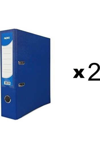 Noki Large Plastic Office Folder Blue 2-Piece