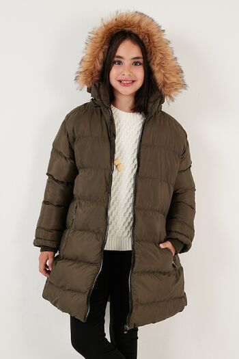 Lela Plush Lined Removable Hooded Water Resistant Coat Girl's COAT 5761910