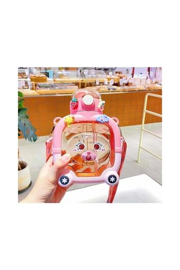 İCBLSM 1000ml Capacity Figured Square Teddy Bear Water Bottle