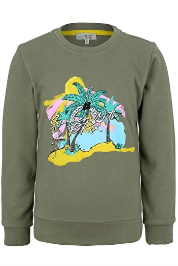BRZ KIDS Φούτερ για κορίτσια με στάμπα Palm Tree