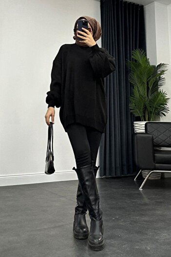 Şule Giyim Knitwear Sweater - Half-Neck Design