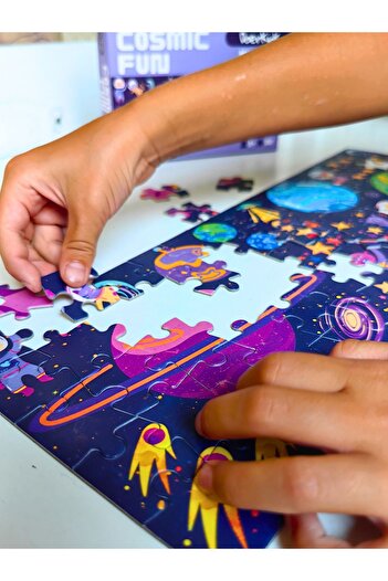 DoerKids Cosmic Fun Midi Puzzle | 4-9 Yaş 80 Parça