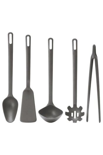 IKEA Fullandad Spatula, Spoon, Ladle, Pasta Spoon, Tongs 5-Piece Kitchen Cooking Set