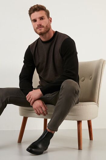 Buratti Βαμβακερή κανονική εφαρμογή Crew Neck Sweat Ανδρική φούτερ 59052111