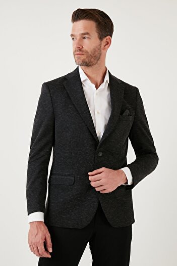 Buratti Jachetă cu 6 picături cu fante duble, topită, slim fit, jachetă pentru bărbați 6601020
