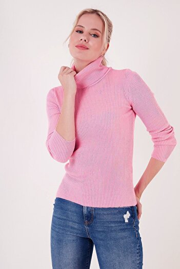 Lela Fitilli Regular Fit Balıkçı Yaka Soft Akrilik Kazak Kazak 4614102