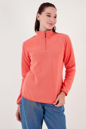 Lela Anti-pilling Slim Fit Soft Fleece - Μισό φερμουάρ που δεν κολλάει 590700