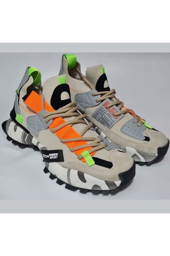 Scootland Bağlı Lastikli Triko Fashion Sport Erkek  Spor Ayakkabı 19279