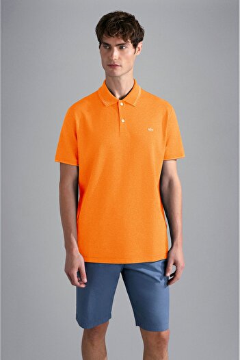 PAUL&SHARK MEN'S KNITTED POLOSHIRT C.WCOTTON