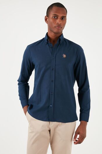 U.S. Polo Assn. Amerikai póló logóval gombos gallér 100% pamut normál szabású ing férfi ing G081gl0041829583