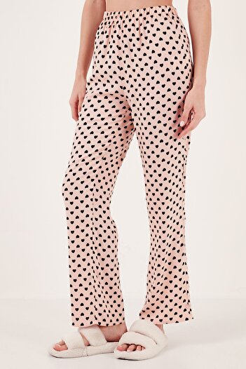 Lela Rahat Kesim Bol Paça Mono Yaka Kısa Kollu Pijama Takımı  PİJAMA TAKIMI 6110290
