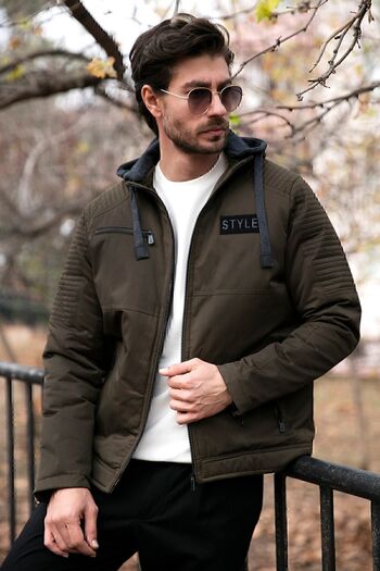 Buratti Plush Lined Removable Hooded Stand Up Collar Coat Men's COAT 5855017