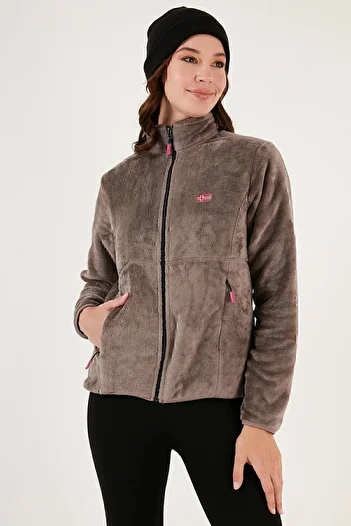 Lela Ζακέτα Fleece με φερμουάρ με λεπτή εφαρμογή, αντιπηκτική, μαλακή υφή 590701