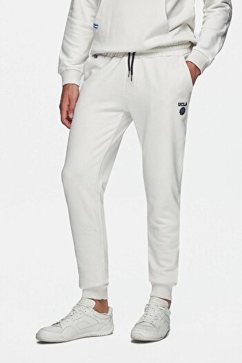 UCLA Luskin Beige Printed Standard Fit Men's Sweatpants