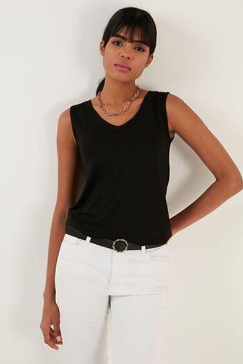 Lela Thick Strap V-Neck Blouse Blouse5864384
