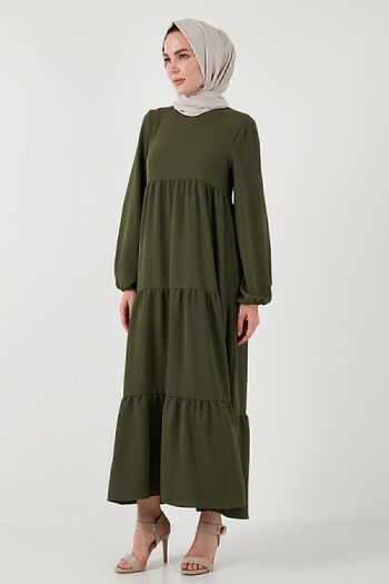 Lela Modest Regular Fit Guler Stand Rochie Lunga ROCHIE 611EL545