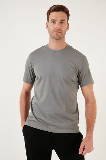 Buratti Cotton Regular Fit Crew Neck Basic T Shirt Men's T SHIRT 59020201