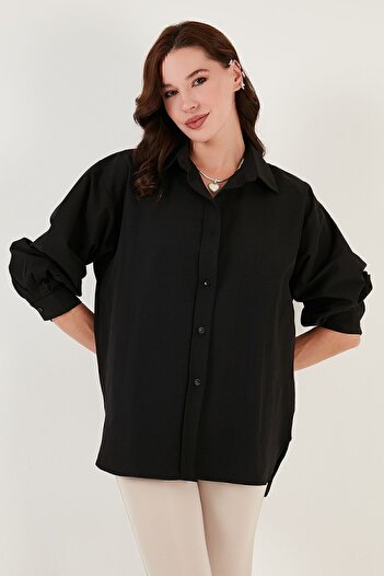 Lela Cămașă țesută supradimensionată din bumbac CAMISA 6234760